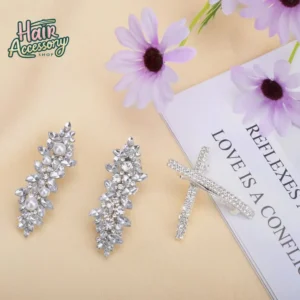 4 Pcs Rhinestone Hair Clips for Women